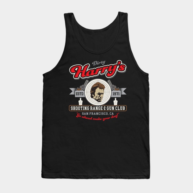 Dirty Harry's Shooting Range Tank Top by Alema Art